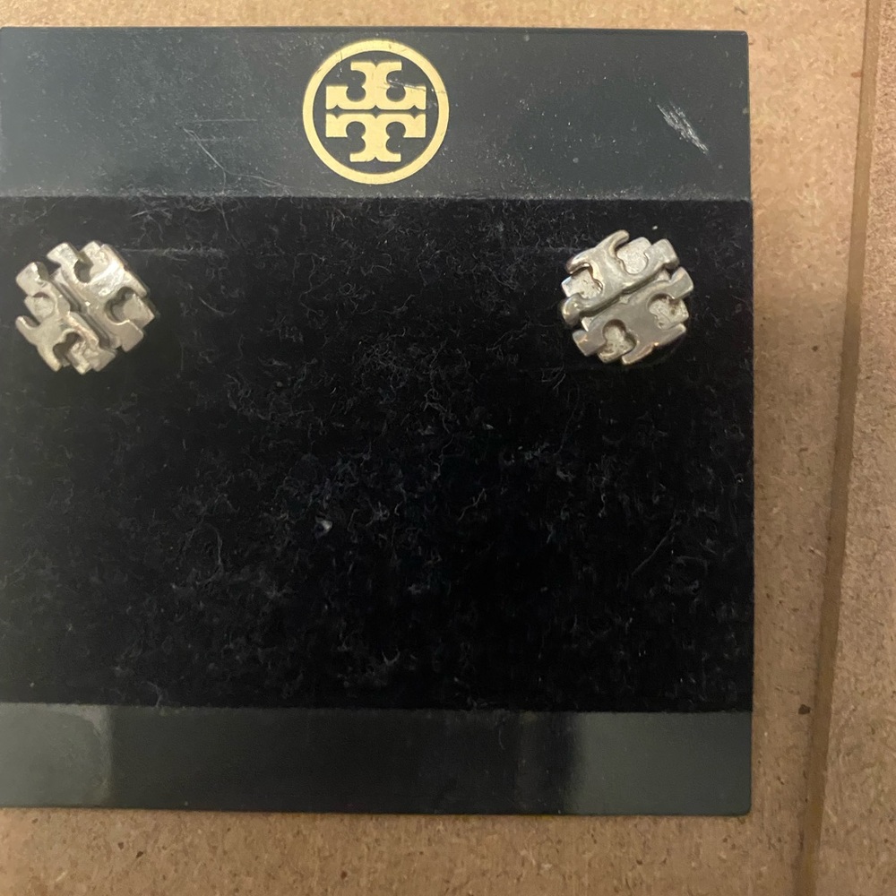 Tory Burch logo earrings
